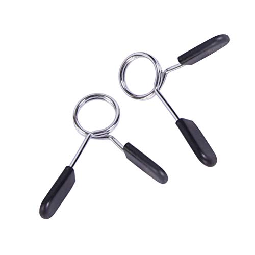 Vosarea 50 mm Primavera Abrazaderas Abrazaderas Mancuernas Barbell Pinzas para Gym Powerlifting Cross Fit Halterofilia una par