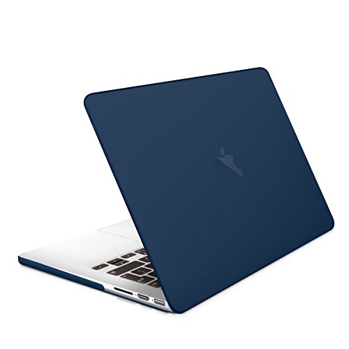 kwmobile Hardcase Laptop Hülle für Apple MacBook Pro Retina 15″ (ab Anfang 2013) – Dunkelblau dünne gummierte Schutzhülle Cover Case Tasche - 5
