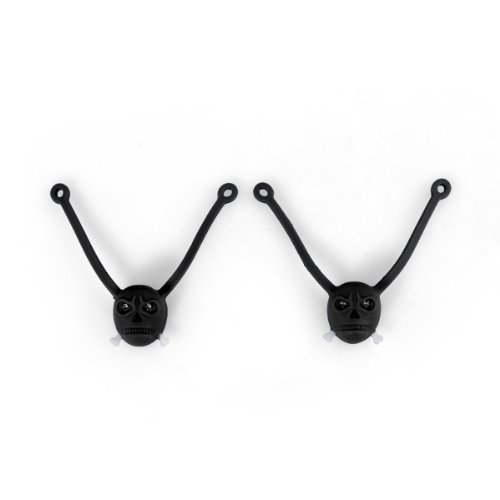 CARCHET? 2x LED Fahrrad Licht Lampe Bike Beleuchtung Totenkopf R¨¹cklicht Schwarz RGB - 2