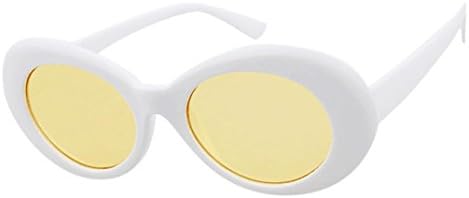 Morwind Women Men Sunglasses, Retro Vintage Clout Goggles Unisex Sunglasses Rapper Oval Shades Grunge Glasses,Summer Glasses for Holidays (A)