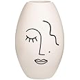 Sass & Belle Abstract Face White Large Vase