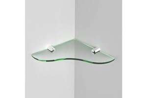 Expression Products Small Acrylic Corner Safety Shelf - 150mm - approx 6", Free Trolley Token Material Sample Included per Shipment - Glass Effect