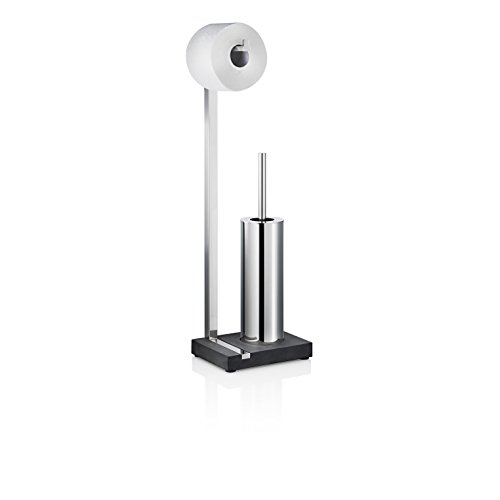 Blomus 68820 Toilettenbutler Menoto, geschlossene WC-Bürste, Edelstahl poliert