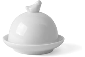 HOLST PORZELLAN Holst Porcelana BG 0856 suflés Servir con Forma Cloche faisán 0,04 l, Color Blanco, 9.2 x 9.2 x 7.3 cm