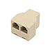 Produktbild Water & Wood-RJ-11-Buchse auf 2 weiblich Telefon Cat3 Stecker Jack Adapter Splitter