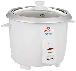 Bajaj Majesty RCX 1 0.4L Rice Cooker, White