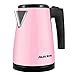 Produktbild 304 Nahrungsmittelgrad-Edelstahl-Wasserkocher 0.8L Kleine Kapazitäts-Tragbare Reise-Flasche 1000W automatische Abschaltung Anti-trocken (Farbe : Pink)