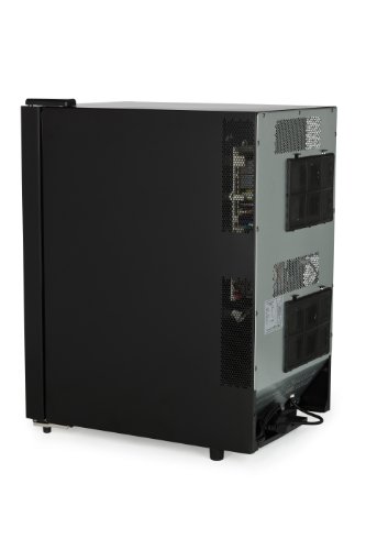 Amstyle Design Weinkühlschrank 2 Temperaturzonen Klima-Zonen Schwarz 48 Liter 18 Flachen Getränkekühlschrank 8-18°C Weinkühler Weinklimaschrank Glastür Freistehend Rot & Weißwein Höhe 64cm (EEK: C) - 8