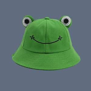 Cappello da pescatore moda donna Nuovo cappello estivo Cappello da pesca  rana genitore-figlio femminile Cappello da sole carino selvaggio Cappello  da secchio con occhi grandi-Green-1-S : Amazon.it: Abbigliamento