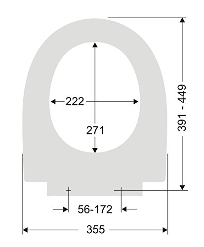 Pagette Kadett 300 S WC-Sitz weiss, mit Absenkautomatik, 791884002, passend zu Keramag 4U/iCon und Renova Nr. 1 Neu - 2