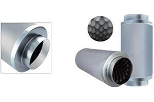 Nito GmbH Telefonieschalldämpfer für Abluftanlagen ideal für Growboxen und Growräume: 104/152 / 200/315 mm Anschluss Durchmesser (200 mm Anschluss)