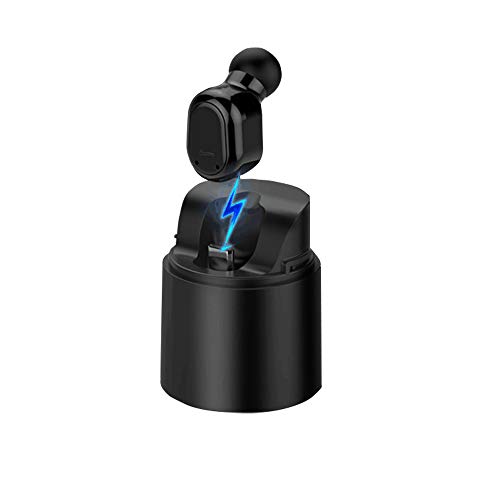 Autbye wireless auricolari cuffie Bluetooth mini, sport wireless singolo auricolare con scatola di ricarica portatile per telefoni intelligenti