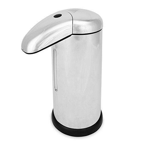 iHomeSet Automatischer Seifenspender/ Desinfektionsspender aus Edelstahl, kompakt, berührungslos, mit einer Hand bedienbar, für Badezimmer und Küche
