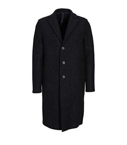 Harris Wharf London Herren Mantel aus Schurwolle in Schwarz 199 Black 50