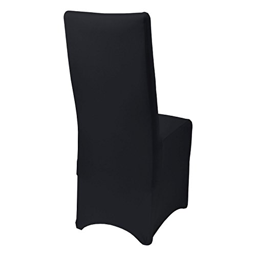 Beautissu® Bankett-Stuhlhusse Leona – 45×90 cm Stretch-Stuhlbezug – elegante Bi-Elastic Husse – ÖKO-TEX – schwarz - 4