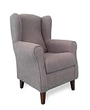 sillon mecedora lactancia gris Estructura madera de pino, reforzada con tablero de partículas.