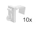 Produktbild GARDUNA *Smartfix* Dekohaken Fensterhaken Fensterclip verstellbar variabel / 10 Stück / weiss / für alle Fensterflügel von 10-27mm