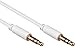 Price comparison product image White SLIM 3.5mm Mini Stereo Jack to Jack Plug Audio Headphone Aux Cable Lead Gold 0.5m 1m 2m (1 metre)