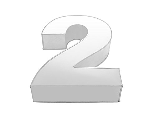 EURO TINS Gro? Zahlen-Backform ZWEI (2) f?r Geburtstag, Jubil?um (Gr??e 36 x 25 cm ? 7,5 cm tief) - 2