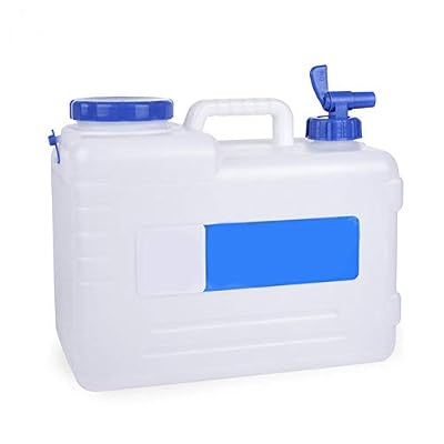Fablcrew. Jerrican Alimentaire Eau Camping avec Robinet 15L Blanc, Seau de Camping Autonome Réservoir d'eau Camping avec Robinet pour Camping en Plein Air Voyage Voiture