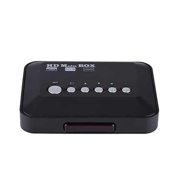 Mini Full HD Media Player,Tragbar Digital Multi TV Mediaplayer 1080P Media Player Box,Mini Media Player HDMI Video Audio mit Fernbedienung,Unterstützt USB-Laufwerk/SD-Karte/2,5T-Festplatte EU – Bild 3