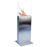 OSLO Bio Ethanol Kamin EDELSTAHL Standkamin Gelkamin Silber Edel NEU