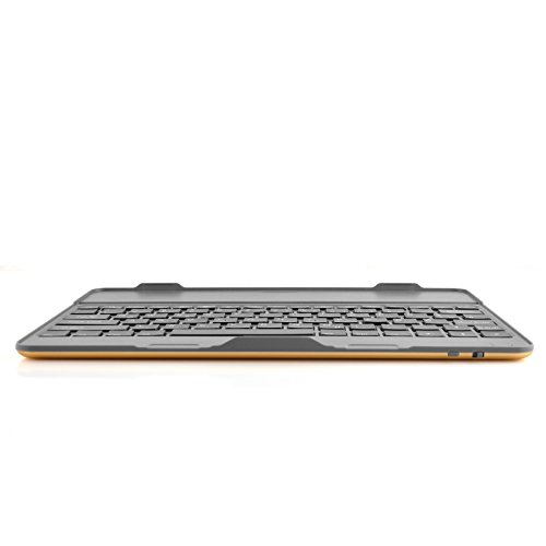 JAMMYLIZARD | Deutsche Tastatur für [ Samsung Galaxy Tab S 10.5 ] Kabelloses Bluetooth Keyboard Cover, GOLD / GRAUBRAUN - 5