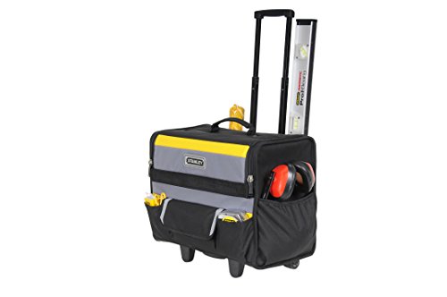 Stanley Werkzeugkoffer mit Rollen, Teleskopgriff, wasserfester Kunststoffboden, 600 Denier Nylon, 1-97-515 - 2
