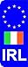 Produktbild IRL Irland Flagge Sticker für EU-Nummernschild, 2 Stück
