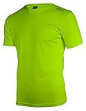 Flat stitched seams Rogelli Promo Running tee SS Jr, Unisex-Kids, Color Amarillo - Amarillo Fluorescente, tamaño Size 128-140