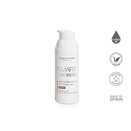 Simon & Tom Smart Genesis Ultimate Brightening & Firming Night Cream – Anti-Falten Nachtpflege bekämpft effektiv sämtliche Anzeichen reifer Haut wie Falten, Elastizitätsverlust, Altersflecken und Pigmentstörungen über Nacht. Frei von Phthalaten ✔ Nicht an Tieren getestet ✔ Vegan ✔ 50ml - 2