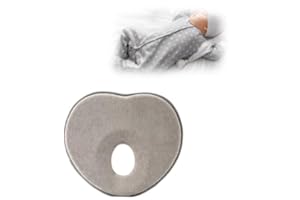 GEHANICO Oreiller Souple Bébé Coussin Anti Tete Plate Oreiller En Coton Bio Bébé Cale Tete Bébé Aux Nouveau-nés De 0 à 12 Mois Pour Bébé Oreiller Pour Nouveau-né Junior Kid's Oreiller (Gris)