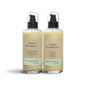 Ayurvedic Hair combo - Mild Herbal Shampoo & Mild Herbal Conditioner for Improved Hair Growth