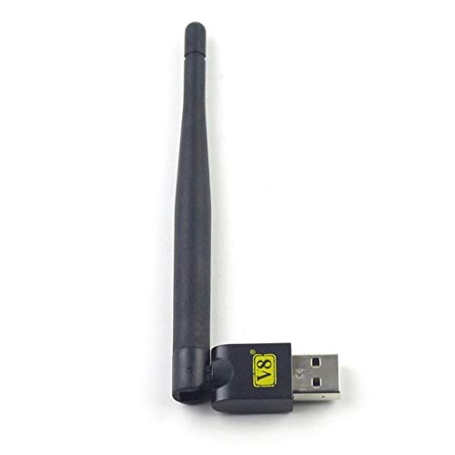 vbncvbfghfgh FREESAT USB WiFi con antena funciona para los receptores de satélite digitales Freesat V7 serie V8 para decodificador de TV Señal estable
