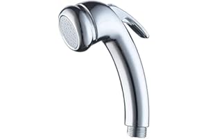 JUTTAUTO High Pressure Shower Head 1/2" Thread Chrome Trigger Handheld Shower Head with On/Off for Baths, Boats, Caravans, Motorhome, Hair Salons