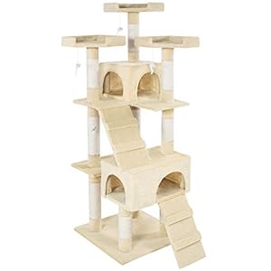 TecTake Rascador Árbol para Gatos Sisal (Beige | No. 400928)