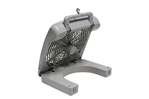 Ventilator tragbar batteriebetrieben klappbar grau 30 cm - 2