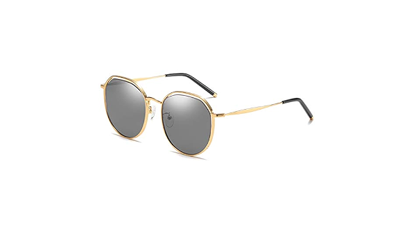 QZ Nuovi Occhiali da Sole con Lenti in Nylon Trend Uomini E Donne Modelli  con Montatura in Metallo di Grandi Dimensioni Occhiali da Sole Colorati  Accessori per Abbigliamento Occhiali (Colore : Oro) :