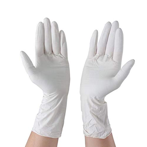 K-Y Guanti in Nitrile Monouso in Gomma Camera Bianca Pulita in Nitrile Acido Antipolvere E Guanti Anti-Olio Resistenti agli Alcali (50 Paia)