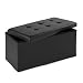 Produktbild Sitzhocker Sitzbank mit Stauraum faltbar 2-Sitzer belastbar bis 200 kg kunstleder Schwarz 76 x 38 x 38 cm Merax®