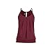 Produktbild SEWORLD T-Shirt Damen Neu Frauen Sommer Lose Geknitterte O-Ausschnitt Cami Tank Tops Weste Bluse (Weinrot, S)