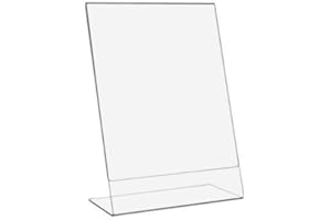 AGENTUR WERNER KUHLINS DIN A4 L-Aufsteller Hochformat, Ständer für Papier und Plakate, Tischaufsteller, Werbeaufsteller, Thekenaufsteller, Infoschild, Präsentation aus glasklarem Acryl/Plexiglas