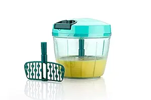 Hive Food Chopper for Vegetable Fruits Nuts Onions Cutting Chopper / Hand Pull Mixcer Blender Food Processor 600ML with Extra Blade (Colour May Vary)