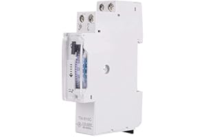 WALFRONT Interrupteur Horaire de Rail Interrupteur de Commande de Synchronisation de Rail DIN Intelligent Relais de Minuterie TM610C 220V pour Réverbère