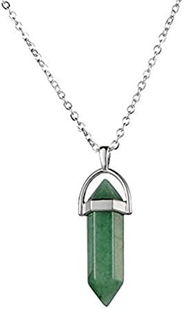 Mrs IXIQI Natural Quartz Crystal Point Pendant With 45cm Chain (BT_014_white4)