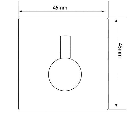 Handtuchhaken Bademantelhaken Kleiderhaken Edelstahl Einzel selbstklebend Nickel Haken gebürstet - 6