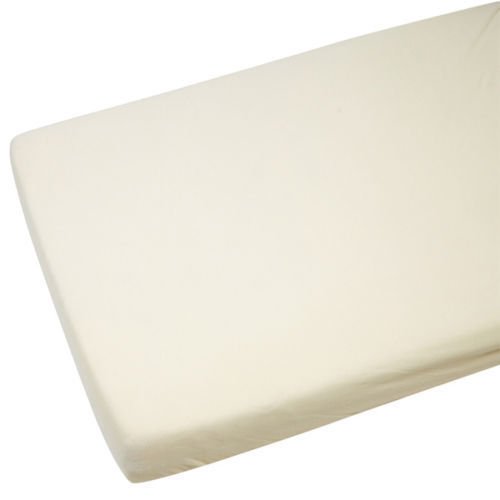 2x Cot Bed Jersey Fitted Sheets 140cm x 70cm Cream