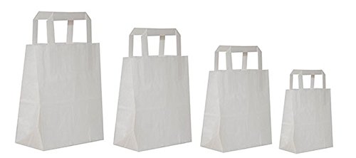 50 Papiertragetaschen in Braun | Papiertaschen Henkeltaschen Tragetaschen Tüten Papiertüten recycelbar (46 x 17 x 47 cm) - 3