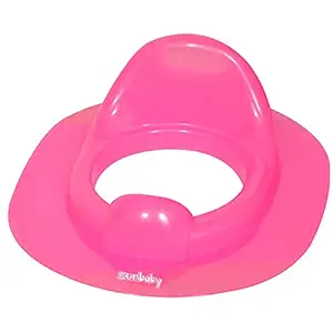 Sunbaby Poo_time Baby Potty Training Seat for Kids/Toddler/Babies/Infant, Portable Travel Potty, Can Be Fixed On Adult Potty Seat for Training, Kids Toilet Seat, 12-36 Months Boys/Girls?(Pink)