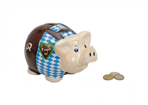 Sparschwein - Sparsau - Oktoberfest Schwein - Wiesn Schwein Keramik